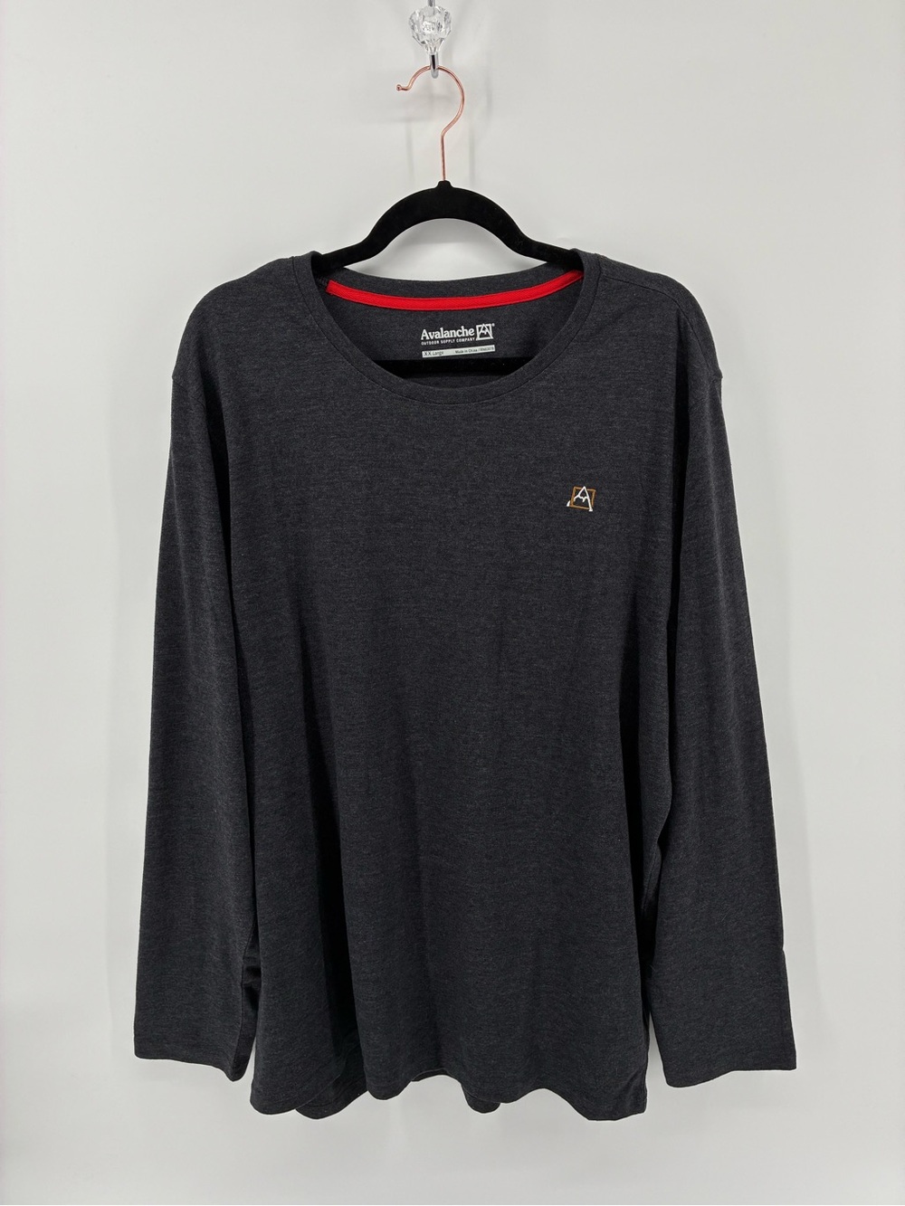 Avalanche Charcoal Long-Sleeve Crewneck Shirt